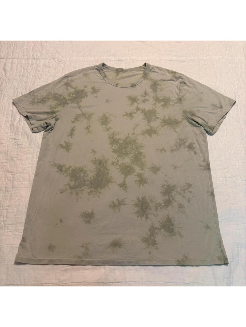 Lululemon Fundamental Tee Tie Dye Short Sleeve T-Shirt Green Men’s Large